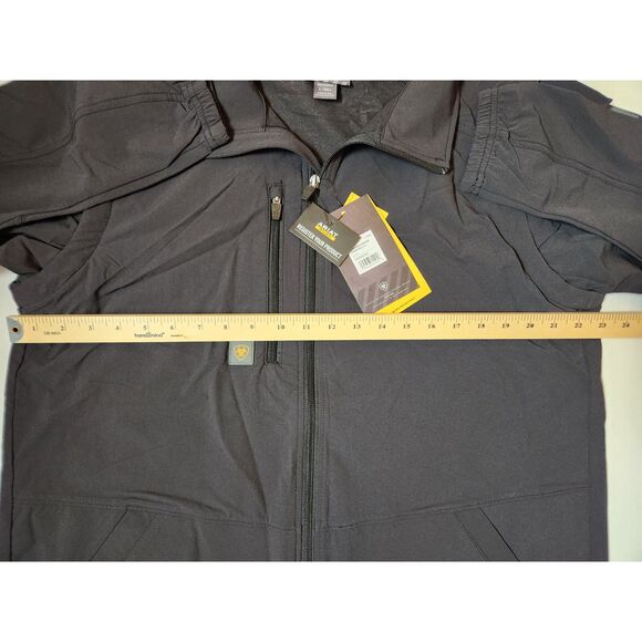 Ariat Rebar Weatherproof Jacket Men’s Large Tall Black Convertible Workwear NWT - Picture 6 of 13